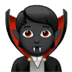 🧛🏿 vampire: dark skin tone display on Apple